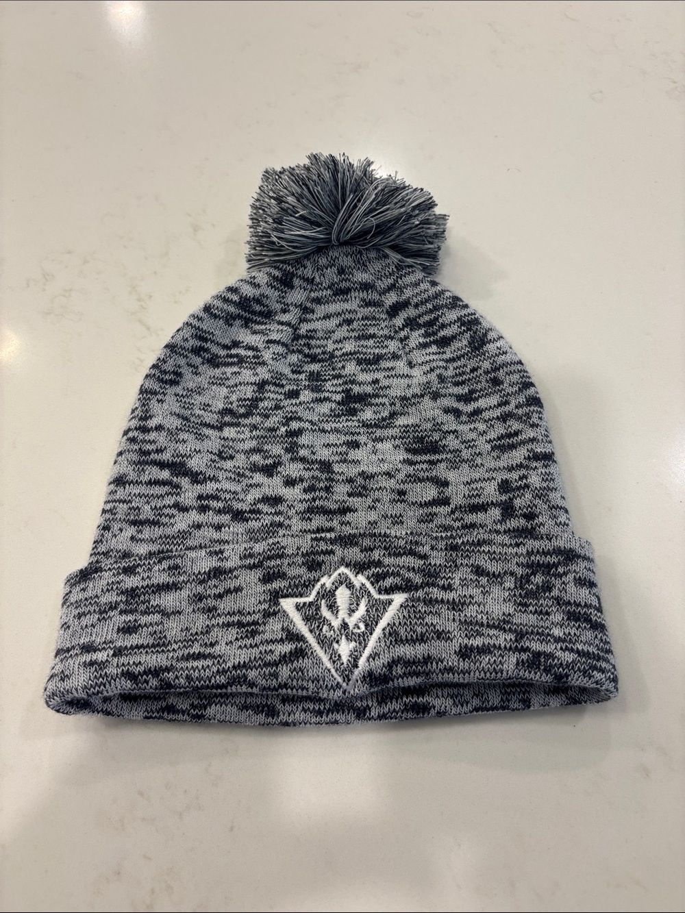 Under Armour UNCW Gray Pom Beanie Hat with Logo